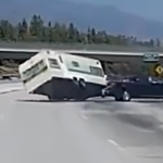 Distribution of Weights when Towing overtaking turning vehicle