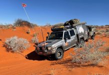 Adventure on the Hay River Track The Hay River track. Crossing the dunes.